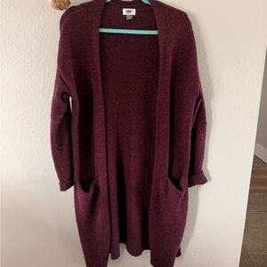 Old Navy Women's Burgundy Open Cardigan